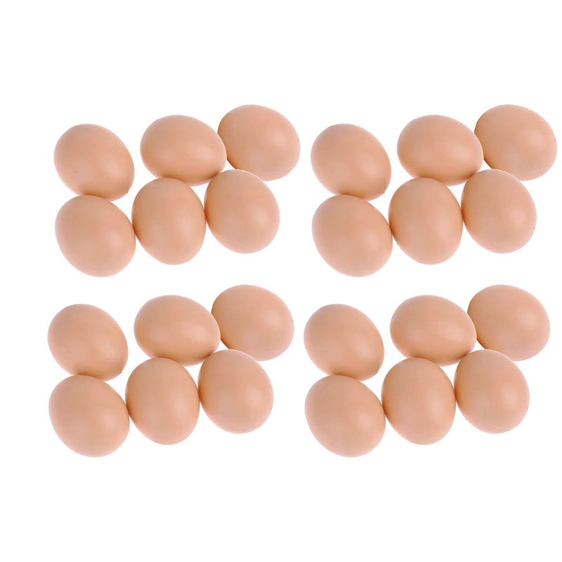 6/12/18/30pcs Hatching Egg Easter Hen Poultry Hatch Breeding Simulation Fake Plastic Artificial Eggs to Help Chickens Lay Eggs