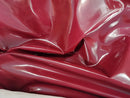 The Patent Hour | High-Gloss PVC Leather Midi Dress with Turn-Down Collar