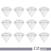 12 Stk./Set Diamantform Bonbonschachtel Lebensmittelqualität Transparentes Kunststoff-Bonbonglas Halloween Kinder Lebensmittelaufbewahrung Blumenschachtel
