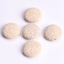 5pcs Natural Volcano Lava Stone Flat Round 20mm 27mm 32mm Loose Crafts Beads lot for Jewelry Making DIY Earring Findings