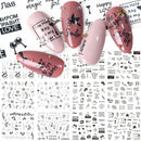 12Pcs Lovely Rabbit Easter Nail Art Stickers Kawaii Animals Carrot Bunny Decals Design Water Transfer Decoration Manicure CHBN