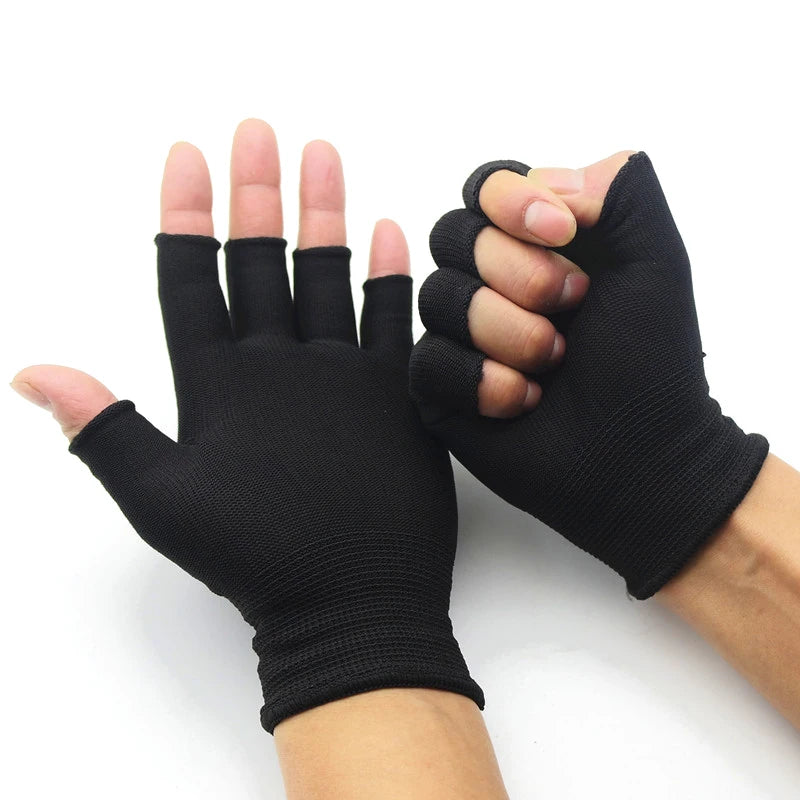 Winter Half Finger Fingerless Gloves Unisex Outdoor Mittens Warm Glove Women Men Wool Knit Gloves Elastic Comfort