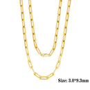 ORSA JEWELS 6mm 9mm 12mm Sizes Paperclip Link Chain Necklace 925 Sterling Silver 14k Gold Chain Man Woman Necklaces as Gift SC39