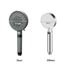 5 Modes Large Panel  Water Saving Shower Head Adjustable High Pressure  Water Massage Shower Head With Filter For Bathroom