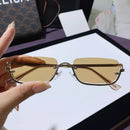 Unisex Half Frame Square Premium Sunglasses Trendy and Personalized UV Resistant Travel Beach Walk The Show Shades Glasses