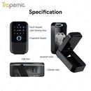 Waterproof cover Safe Tuya/TTlock Code Fingerprint Bluetooth Wifi Smart Key Box App Remote Wall Mount Combination Door Lock Box