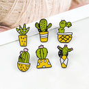 5-7PCS Cartoon Brooch Set Heart Dinosaur Skull Skeleton Potted Cactus Enamel Pins Animal Plant Cup Lapel Badge Jewelry Wholesale