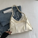 Fashion 2-in-1 Shoulder Bag Bowknot Backpack Large Capacity Outing Beach Bag Totes Bag Casual Underarm Bag Commuting Bag
