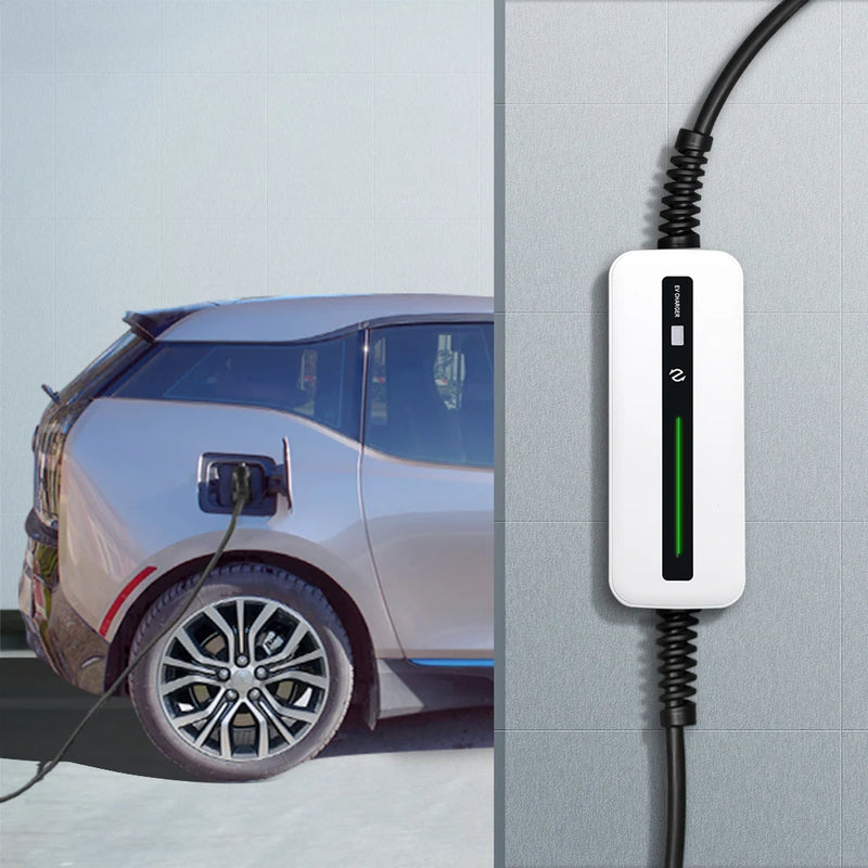 EVSE Electric Car 10/16A Type 2 EV Charger Car Cable Portable Charging Box Switchable Current 10/16A 220V SCHUKO Plug