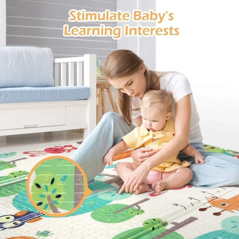Foldable Cartoon Baby Play Mat Xpe Puzzle Children's Mat Baby Climbing Pad Kids Rug Baby Games Mats Toys For Children Large Size