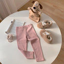 Children Cotton Leggings Girls Spring/Fall Pants Korean Solid Kids Fitting Long Pant Stretchy Tights Trousers Baby Bottoms Cloth