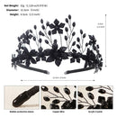New Black Diablo Halloween Crystal Tiara Witch Headband Hair Accessories Fashion Party Jewelry Crown For Women