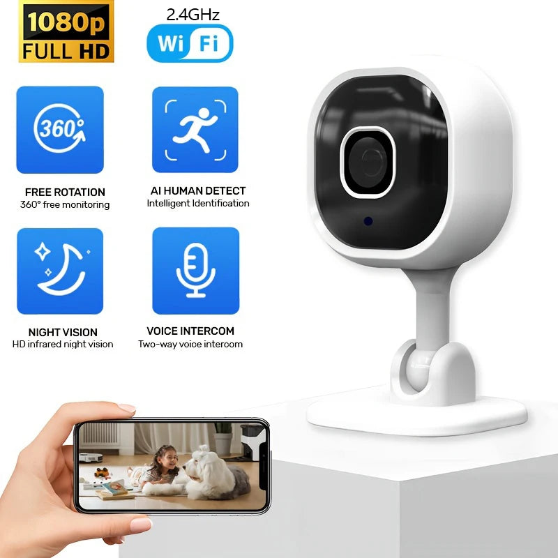 Outdoor Camera WiFi Waterproof HD Night Vision 2-Way Audio AI Detection Home Security Surveillance Camera IP Camera