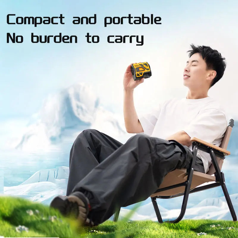 Outdoor Leisure And Work Waist Mounted Cooling Fan, Compact And Portable, With High Wind Power, Long Endurance, And Flashlight