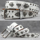 Rivet PU  Leather men's belt Fashion alloy belts Buckle luxury brand jeans belts for men business belt female belt
