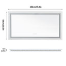 Jumbo-Large Illuminated LED Bathroom Mirror, Front and Backlit Lights, Wall Mounted, Touch Anti-fog Vanity Mirror