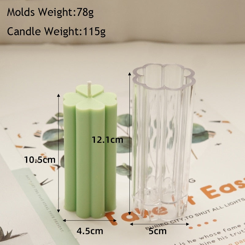 Long Pillar Wax Acrylic Candle Molds for DIY Handmade Scented Romantic Dinner Candle Injection Mould Home Decor Ornament