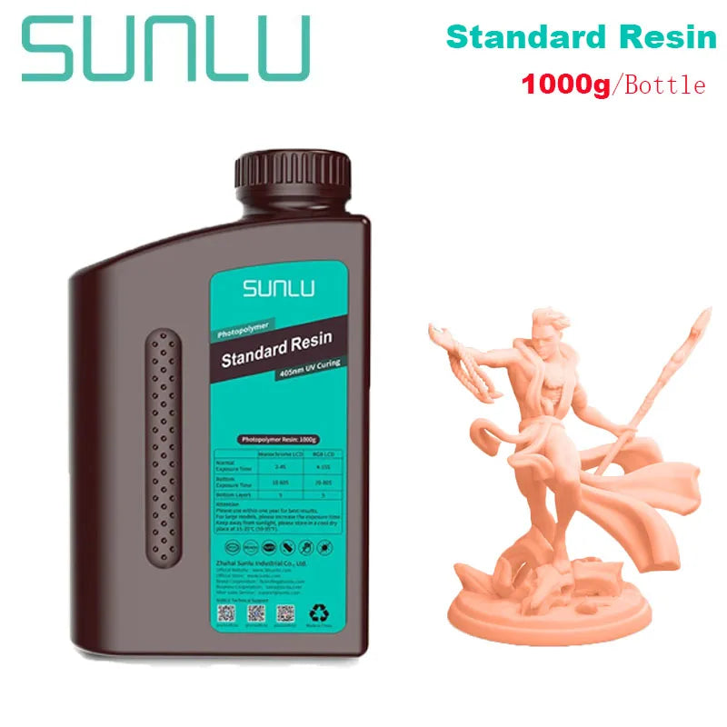 SUNLU 1KG ABS-Like/ Standard / Water-Wash 3D Resin 405nm UV Resin For most SLA/DLP/LCD 3D Printer Material UV Sensitive 1kg