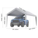 SucceBuy Carport Replacement Canopy Cover Garage Top Tent Shelter Tarp Heavy-Duty Waterproof & UV Protected with Ball Bungees