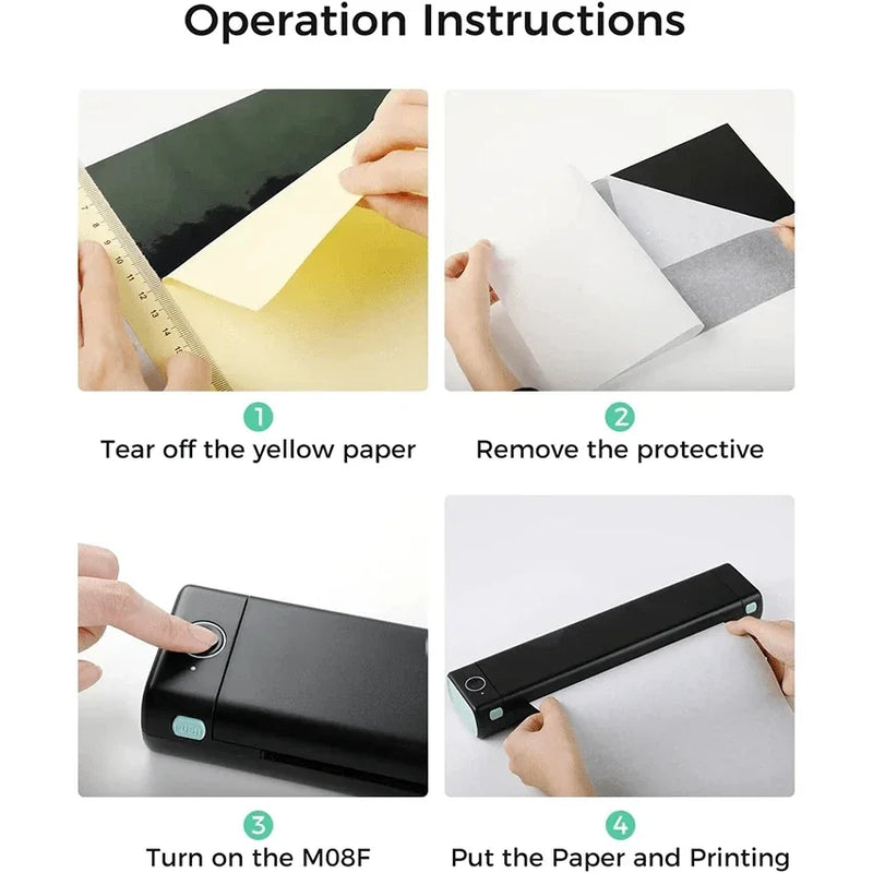 100PCS Phomemo M08F Tattoo Transfer Paper A4 Size Thermal Copier Stencil Paper High Quality Stencil for M08F Tattoo Printer