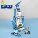 HUIQIBAO Aviation Spaceport Model Space Shuttle Rocket Launch Center Construction Building Blocks MOC Spaceship Kids Bricks Toy
