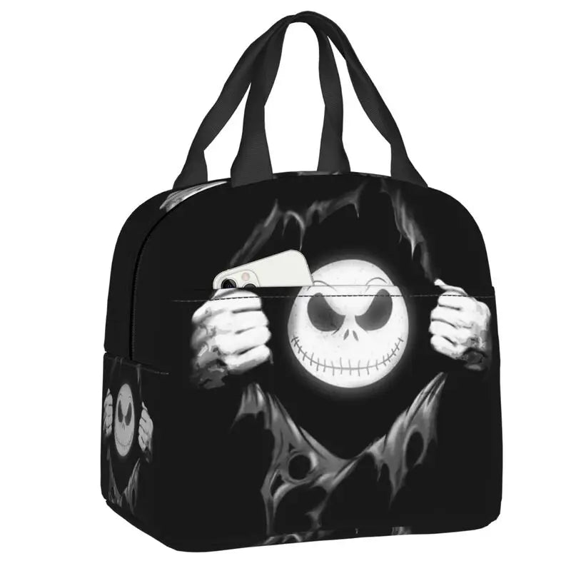 Custom Halloween Insulated Lunch Bag The Nightmare Before Christmas Portable Thermal Cooler Lunch Box Container Tote Bags