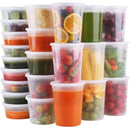 The Portion Line | Leakproof Deli Containers, 8/16/32 oz Sets