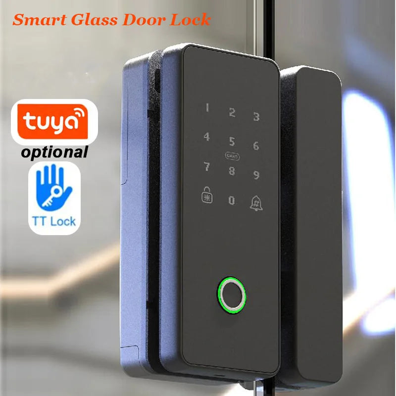 Smart Lock For Glass Door Wooden Door Or TTLOCK APP Wifi Tuya Smart Biometric Fingerprint Lock Electronic Door Lock Digital Lock