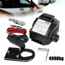 12V 906Kg Electric Hoist Lifting Crane Cable Hoist Winch for Boats  Trucks Cars with Hand-Held Rubber Remote Control