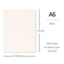 Notebook Sketchbook A6 small size 44 sheets Solid color planner Diary blank page