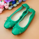 2024 Spring\Autumn Genuine Leather Shoes Woman Flats Work Classi Fashion Bowknot Female Casual Ballet Ladies Shoes Plus Size 44