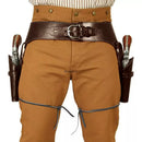 The Corsair | Renaissance Double-Belt Revolver Holster in PU Leather