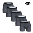 5 Stück neue Herrenunterhosen Polyester Boxershorts Unterwäsche Mann Pack Unterhosen Herren Marke Sexy Homme Boxer Shorts Männliche Eisseide Slips