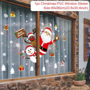 Christmas Window Stickers Merry Christmas Decorations For Home 2024 Christmas Wall Sticker Kids Wall Decals Happy New Year 2025