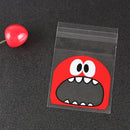 100pcs Cute Monster Sharp Teeth Plastic Bags Xmas Gift Packaging Bags Wedding Candy Bag OPP Bags Birthday Easter Party Decor