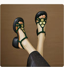 Women's Shoes 2025 New Summer Trend Comfortable Low-heeled Shoes Baotou Casual One-line Buckle Fashion Roman Sandales Femmes