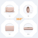 Miss Lulu WOMEN'S Envelope Clutch Evening bag with Chain Elegant handbag for wedding Party and Prom Bridal bag Festive