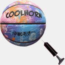 1pc No.7 Luminous Basketball Game Ball Outdoor Wearable PU Fluorescent Basketball