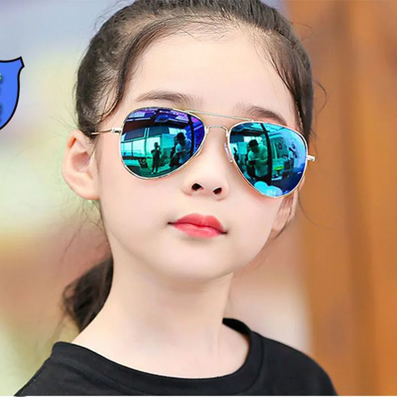 New Children's Polarized Sunglasses Kids Outdoor Sports Cycling Sun Glasses Girls Boys Pilot Metal Eyewear UV400 Glasses