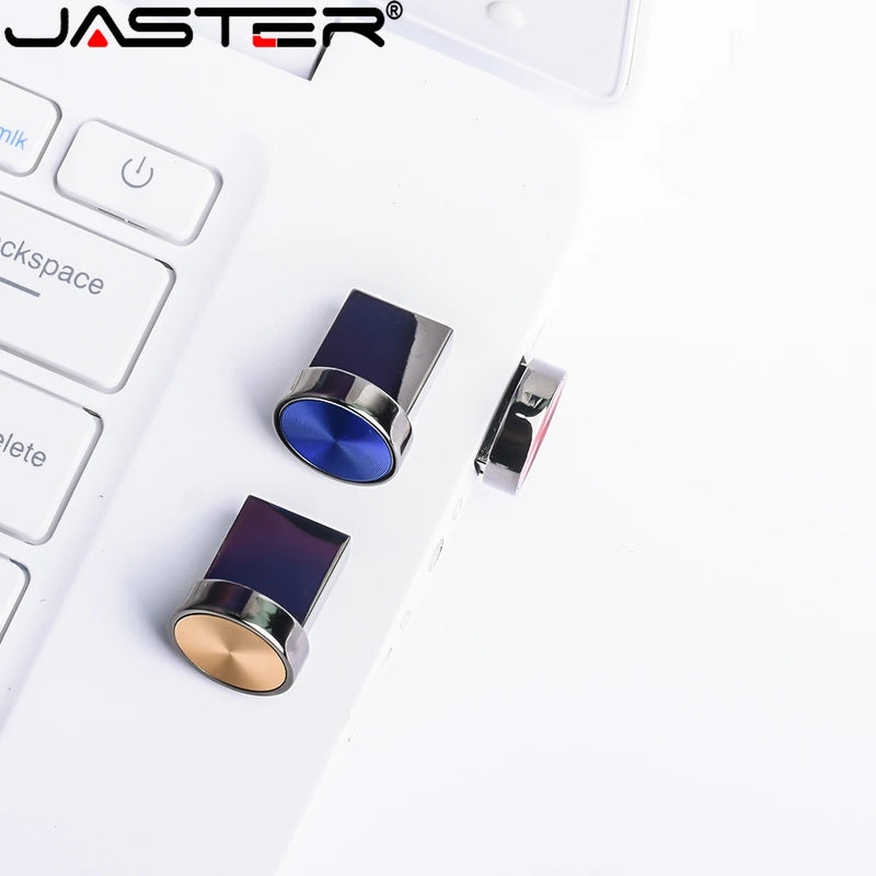 Waterproof USB Stick Fashion TYPE-C Mini Metal button USB Flash Drive Mobile storage disk 64GB Pen drive personal memory stick