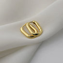 Fashion Gold Color Geometric U-Shape Hoop Earrings for Women Men Punk Hip-Hop Metal Round Circle Earrings Party Jewelry 2023