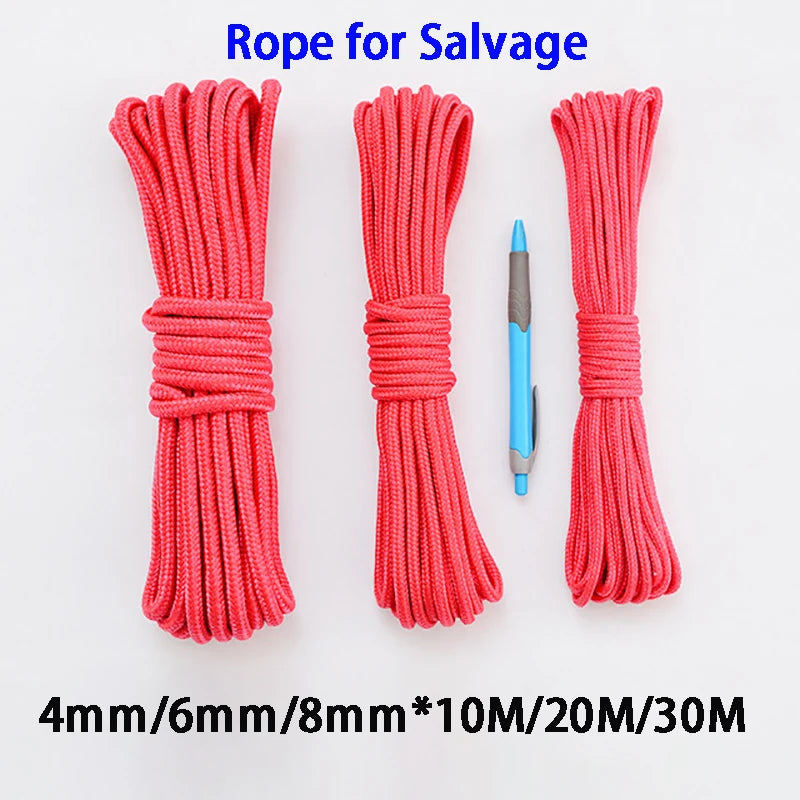 4/6/8mm Salvage Rope Fishing Magnetic Rope Suitable For Deep Sea Salvage Strong Search Magnetic Fishing Pot Fishing 10M 20M 30M