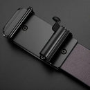 PU Leather Automatic Belt for Men, Ratchet Buckle Casual Formal Strap for Work Business Party Daily Gift