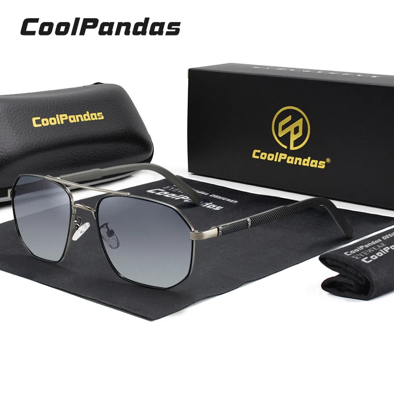 CoolPandas High Quality Hexagon Sunglasses Men 2022 New Fashion Driving Polarized Retro Polygon Outdoor Sun Glasses Male UV400