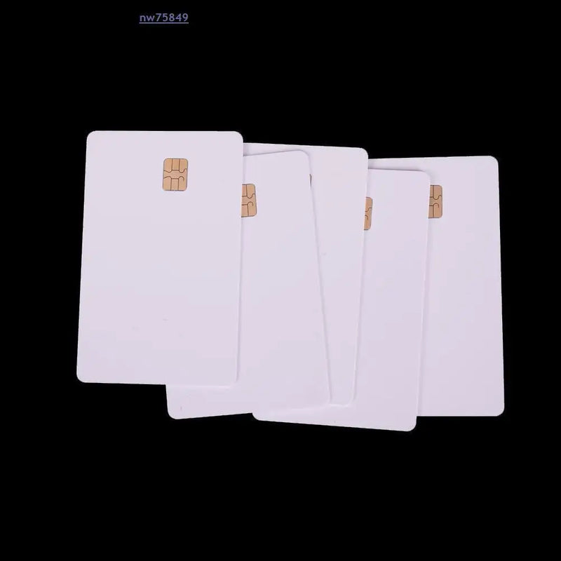 5 Pcs White Contact Sle4428 Chip Smart IC Blank PVC Card With SLE4442 Chip Blank Smart Card Contact IC Card Safety 10 years