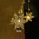 4M Christmas Light Led Snowflake Curtain Icicle Fairy String  Outdoor Garland for Home Party Garden New Year Decoration