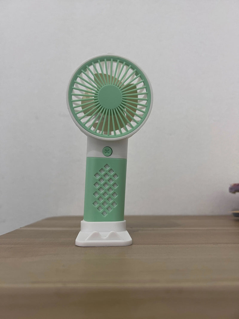 Cute Portable Handheld Fan Mini Fan  Rechargeable Mini Handy Fan Pocket Size Low Noise Small Electric USB Fan Student Dormitory