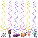 New Gabby Dollhouse Cats Birthday Party Decoration Balloon Pink Cartoon Tableware Backdrop Baby Shower Kids Girls Party Supplies