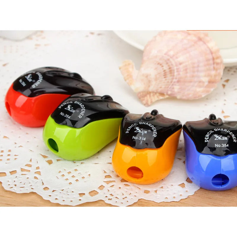 1 Piece Lytwtw's Creative Stationery Mouse Plastic Mechanical Pencil Sharpener for Office School Supplies Gift Novelty Kids