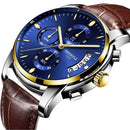 NIBOSI Uhr Herren Top Marke Luxus Blau Männer Datum Quarz Herrenuhren Wasserdichte Sportuhr Armbanduhr Relogio Masculino